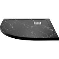 Душевой поддон из искусственного камня WasserKRAFT Neime 90×90 19T01 черный матовый