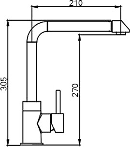 смеситель для кухни seaman eco glasgow ssn-3028s-ss цвет сталь