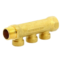 Коллектор Tiemme 3/4 ВР(г) х 3 выхода 1/2 ВР(г) х 3/4 НР(ш) регулируемый (1910039) Коллектор Tiemme 3/4 ВР(г) х 3 выхода 1/2 ВР(г) х 3/4 НР(ш) регулируемый (1910039)
