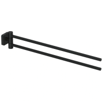 Полотенцедержатель Kludi Vela S 2597739 44,1 см, поворотный, двойной, черный матовый