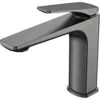 Смеситель для раковины Vincea Puro VBF-5P01GM без донного клапана, вороненая сталь