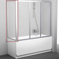 Боковая стенка для шторки на ванну Ravak Supernova APSV-75 95030U02Z1 профиль сатин, стекло прозрачное