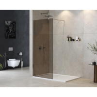 Душевая перегородка Cezares Liberta 90 LIBERTA-L-1-90-120-BR-Cr профиль Хром стекло бронзовое