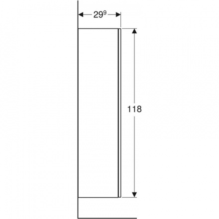 шкаф-пенал geberit smyle square 500.361.jr.1 орех пекан