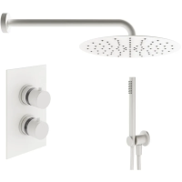 Душевой комплект Plumberia Selection IXO KITXOT18QBO 250 мм, с термостатом, белый матовый