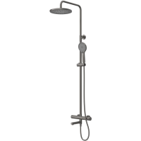 Душевая система Cezares Relax RELAX-CVD-GM 230 мм, со смесителем, оружейная сталь