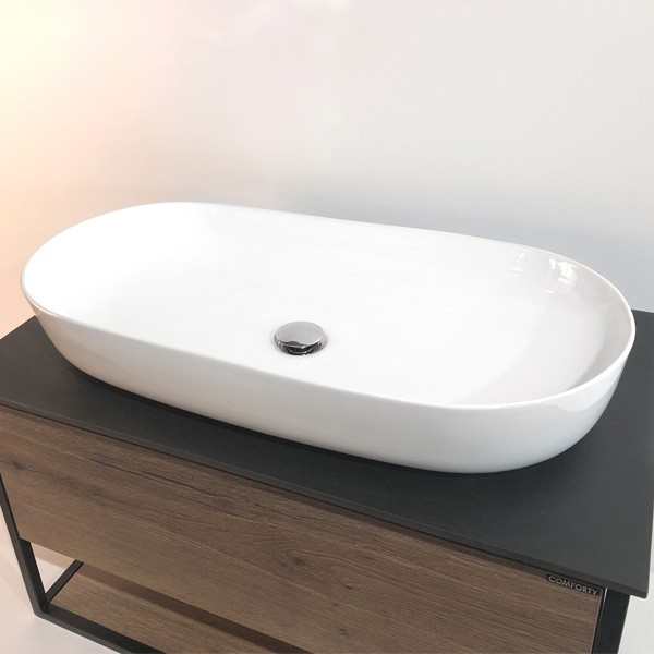 раковина накладная 81 см comforty 78327 белый