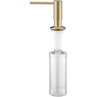 Дозатор для жидкого мыла Paulmark Decus D004-LG 350 мл, встраиваемый, для кухни, светлое золото