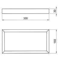 Полка Fantini Linea 96 P4 7603 черный матовый Полка Fantini Linea 96 P4 7603 черный матовый