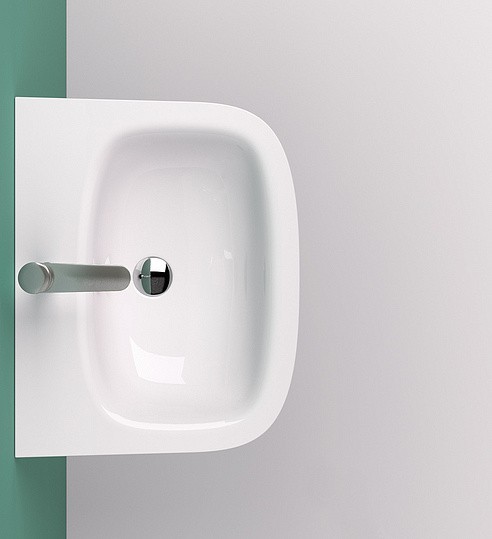 раковина подвесная 60 см catalano green one 160gron00, белая