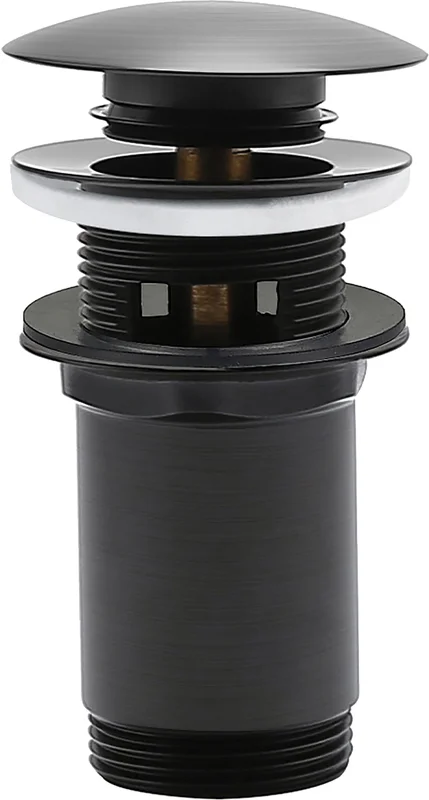 Донный клапан Omnires A706AT для раковины, с переливом, антрацит