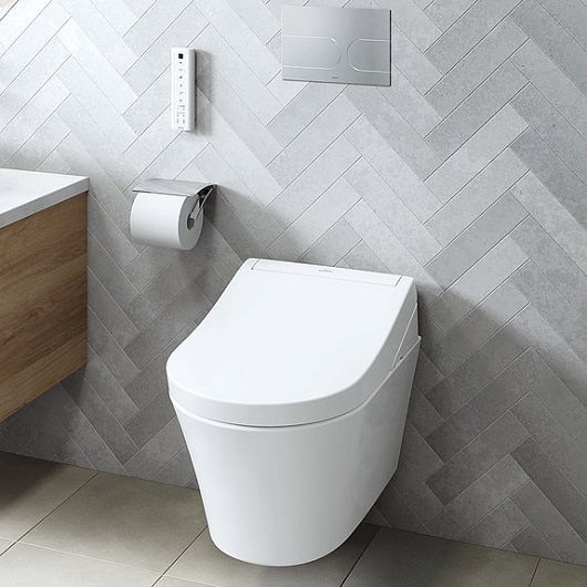 унитаз toto rg cw553ey подвесной, безободковый, для сиденья washlet rg lite, цвет: белый глянцевый
