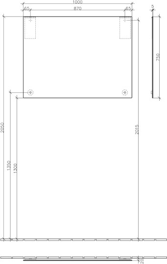 зеркало villeroy & boch more to see a3101000 100 см