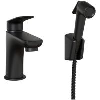 Смеситель для раковины Paini Laguna LAYO205/574 с гигиеническим душем черный матовый