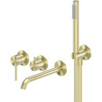 Смеситель для ванны Abber Wasser Kreis 316 AF8130BG встраиваемый, с душевым гарнитуром, золотой матовый