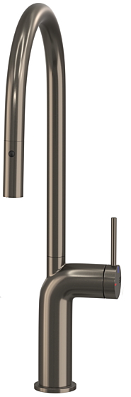 смеситель для кухни gessi stelo 
 60303#126 black metal brushed ghrc