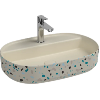 Раковина Isvea Infinity 10NF65060SV-2K-TRZ накладная, 60x40 см, слоновая кость матовый