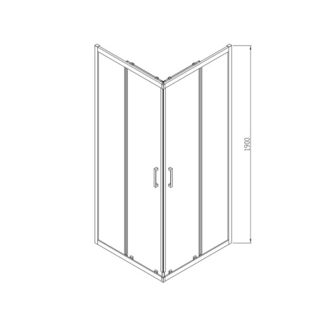 душевой уголок 90×90 см vincea alpha vss-3al900mt текстурное