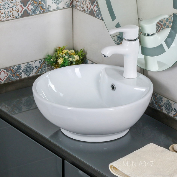 накладная раковина в ванную 45 см melana mln-a047