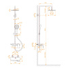 душевая система rgw shower panels sp-33g 51140133-06 , с термостатическим смесителем, цвет золото