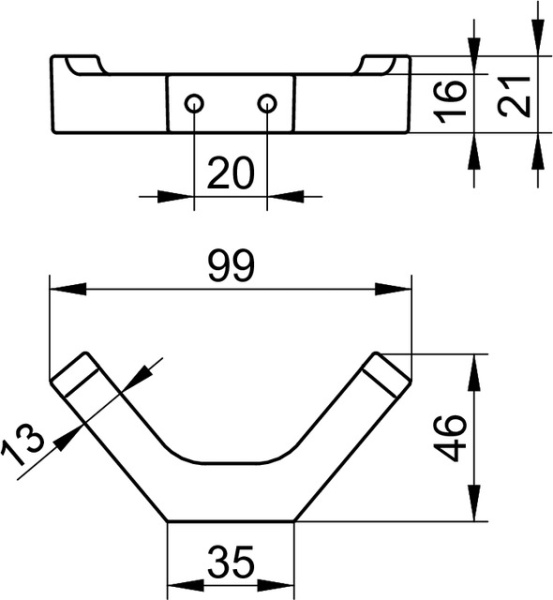 Крючок для полотенца Keuco двойной, 11115 030000 Бронза шлифованная,