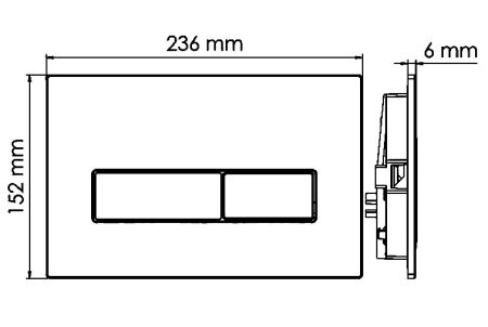 кнопка смыва для инсталляции wasserkraft rg03 для унитаза, абс-пластик, цвет розовое золото