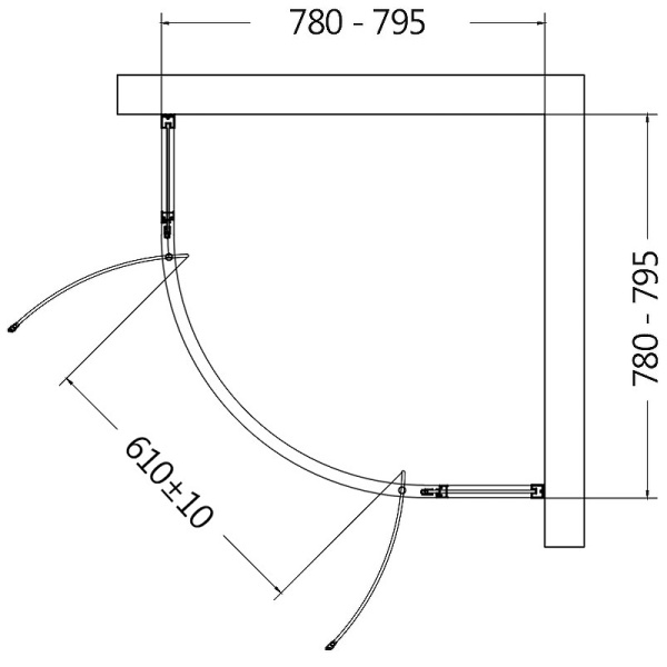 душевой уголок aquame 80×80 aqm7101-8 профиль хром, стекло прозрачное