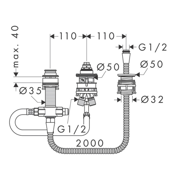 внутренняя часть hansgrohe logis 13439180