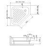 душевой поддон rgw acrylic bt/cl-s-a 80×80 16180588-51-a белый