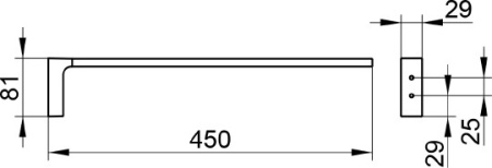 полотенцедержатель 45 см keuco edition 11 11120 130000 черный хром