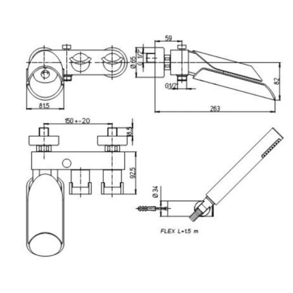 смеситель для ванны paini morgana 73op105vrkm