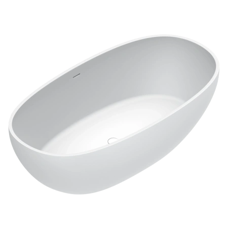 ванна catalano solid 7239020021 из искуственного камня, отдельностоящая, 176x91 см, solidtech, белая матовая