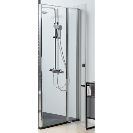 дверь для душевой кабины allen brau priority 160 3.31037.00 профиль хром, стекло прозрачное