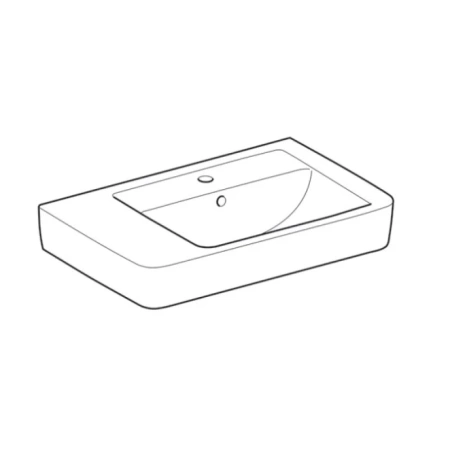 раковина подвесная 75 см geberit renova nr.1 plan 122175000