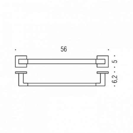 полотенцедержатель 56 см colombo design basic q b3710.nm, черный матовый