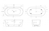 акриловая ванна belbagno 200x85 bb416-2000-850 без гидромассажа
