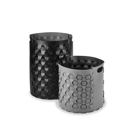 корзина adj dubai 2050.03/01 круглая, ø40xh40 см, серый/черный
