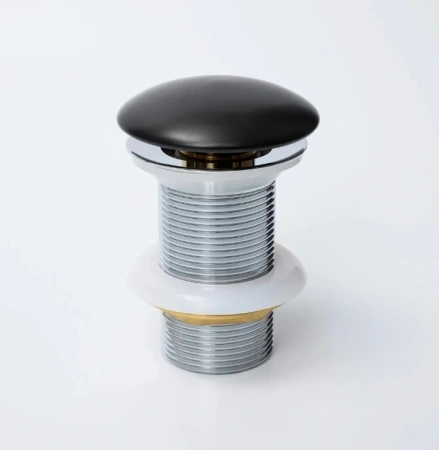 донный клапан gid minucia blm100 для раковины, без перелива, матовый черный