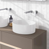 раковина villeroy & boch collaro 4a1840rw накладная, ø40 см, stone white (белый матовый) с покрытием ceramicplus