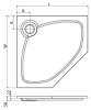 душевой поддон из искусственного камня cezares tray s 100х100 tray-s-p-100-56-w белый