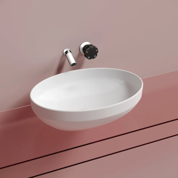 раковина ceramicanova element cn6056mw накладная, 50.2x36.5 см, белая матовая