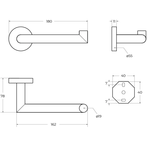 Держатель туалетной бумаги Cezares Relax RELAX-PH2-01 хром Держатель туалетной бумаги Cezares Relax RELAX-PH2-01 хром