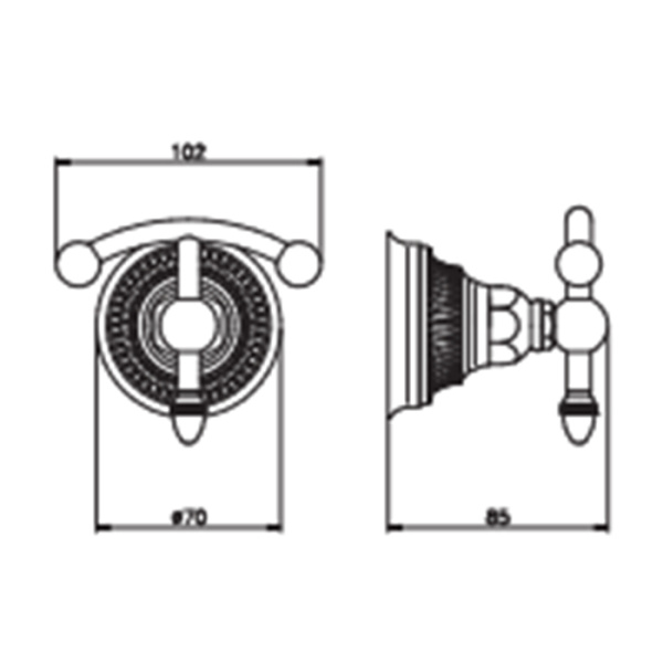 Nicolazzi Nicolazzi Impero Крючок для одежды, цвет: золото