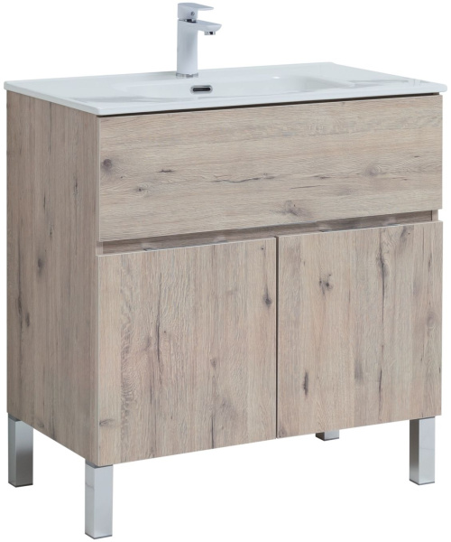 мебель для ванной aquanet алвита new 80 1 ящик, 2 дверцы, дуб веллингтон белый мебель для ванной aquanet алвита new 80 1 ящик, 2 дверцы, дуб веллингтон белый