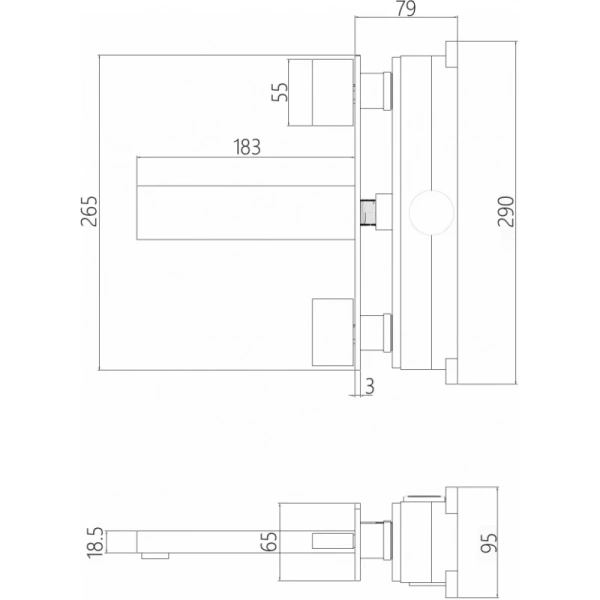 смеситель для раковины abber daheim af82122w встраиваемый, белый матовый