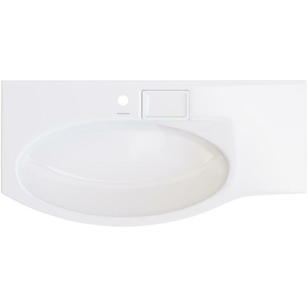 раковина kerama marazzi riva 100 l rv.wb.100lh белая глянцевая