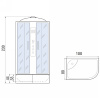 душевая кабина river desna xl 100x80 mt l 10000006143 без гидромассажа