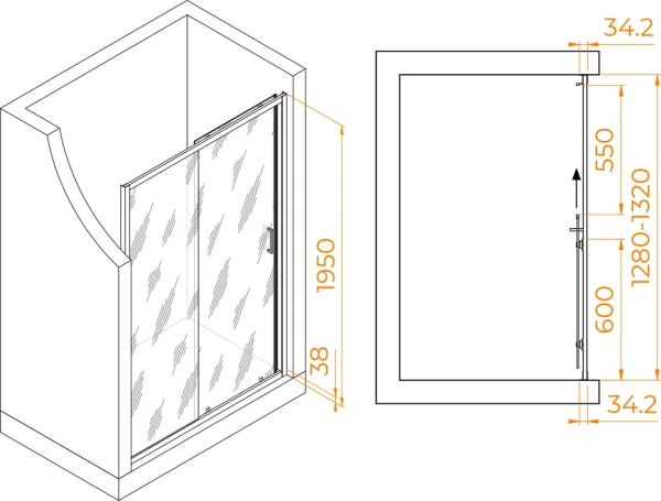 душевая дверь в нишу rgw passage pa-14 gr 130 см, профиль серый, стекло прозрачное душевая дверь в нишу rgw passage pa-14 gr 130 см, профиль серый, стекло прозрачное