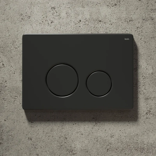 кнопка для инсталляции iddis unisteel uns01mbi77 нержавеющая сталь, черная