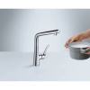 смеситель для кухни hansgrohe metris select m71 14883000, хром